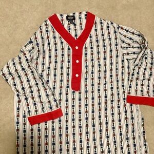 Vintage Towncraft Mens Nutcracker Flannel Long Nightgown Pajamas Scrooge L/XL